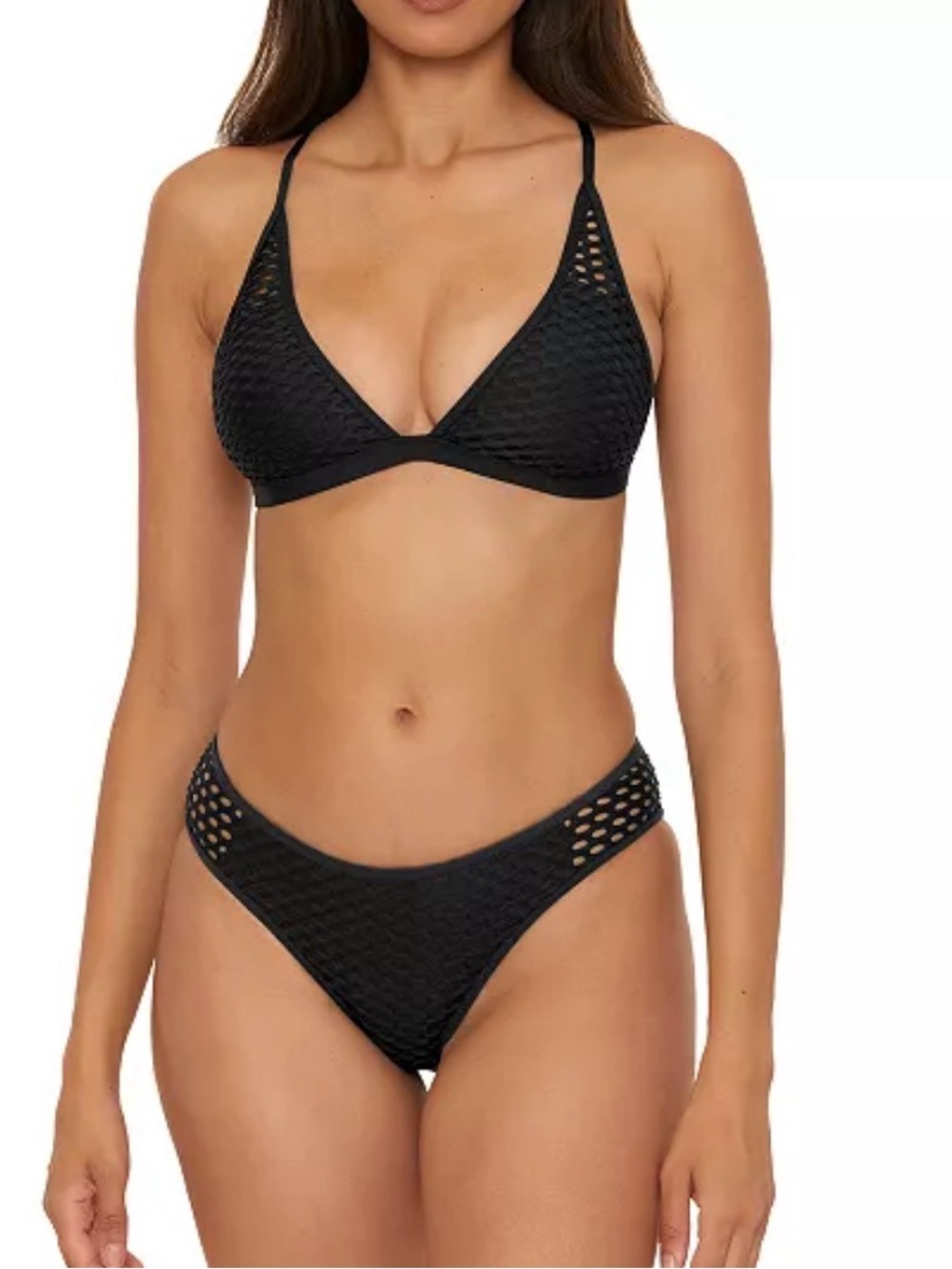 Becca castaway fishnet black Bikini Set - Women Swim